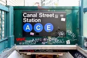 New York City - August 10, 2017 -  Canal Street Subway Station in Manhattan, New York City. photo