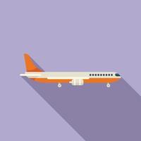 Trip airplane icon flat vector. Airport transfer vector