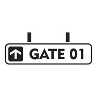 Fly gate icon simple vector. Airport flight vector