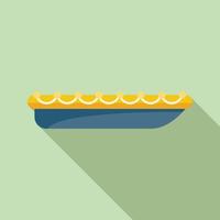 Ship rescue icon flat vector. Search flood vector