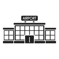 vector simple del icono del edificio del aeropuerto. viaje en avión