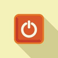 Turn off button icon flat vector. Window computer vector