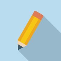 Pencil icon flat vector. Computer interface vector