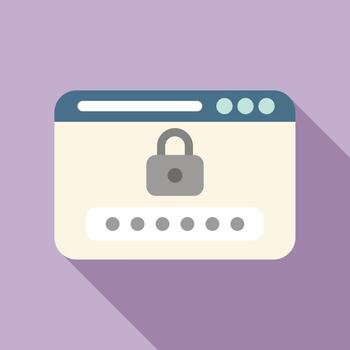 Lock interface icon flat vector. Internet interface vector