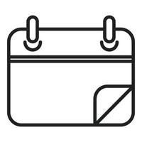 Calendar icon outline vector. Computer interface vector