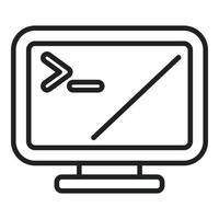 System monitor icon outline vector. Computer interface vector