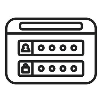 Web login icon outline vector. Internet interface vector