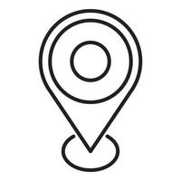 Location icon outline vector. Interface computer vector