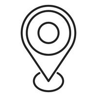 Location icon outline vector. Interface computer vector