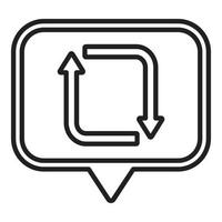 System chat icon outline vector. Digital interface vector