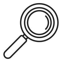 Magnifier icon outline vector. Computer interface vector