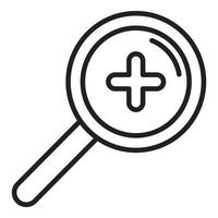 Zoom magnifier icon outline vector. User interface vector