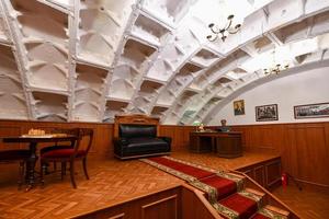 Moscow, Russia - July 25, 2019 -  Tunnel at Bunker-42, anti-nuclear underground facility built in 1956 as command post of strategic nuclear forces of Soviet Union. photo