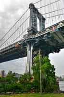 Tower of the Manhattan Bridge in Brooklyn, New York City. photo