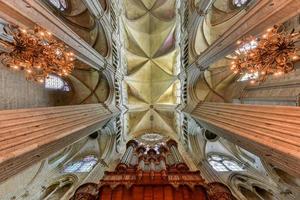 Bourges, France - May 21, 2017 -  Bourges Cathedral, Roman Catholic church located in Bourges, France. It is dedicated to Saint Stephen and is the seat of the Archbishop of Bourges. photo