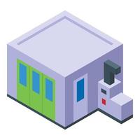 Car painting room icon isometric vector. Paint service vector