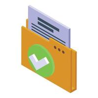 Folder form icon isometric vector. Credit control vector