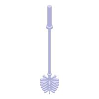 icono de cepillo de baño blanco vector isométrico. cuenco limpio