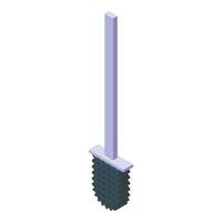 Bathroom toilet brush icon isometric vector. Clean wc vector