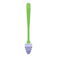 Flush toilet brush icon isometric vector. Bowl clean vector