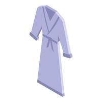 White bathrobe icon isometric vector. Fabric cloth vector