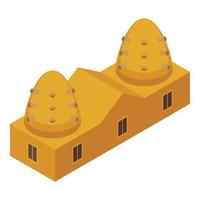 Bedouin house icon isometric vector. Desert tent vector
