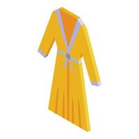 Yellow robe icon isometric vector. Fabric soft vector