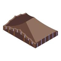 Bedouin desert tent icon isometric vector. Arabian camp vector