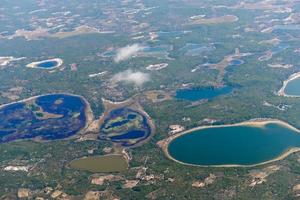 Aerial view of the coast of Inhambane Province in Mozambique. photo