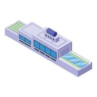 Making glass icon isometric vector. Window factory vector