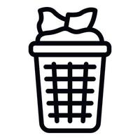 Wc garbage bin icon outline vector. Toilet restroom vector