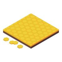 Comb floor icon isometric vector. Wood worker vector