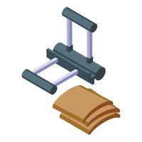 Roof install tool icon isometric vector. Drain window vector