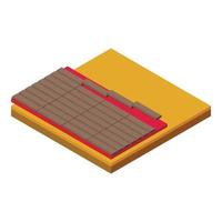 Working craft icon isometric vector. Floor installation vector