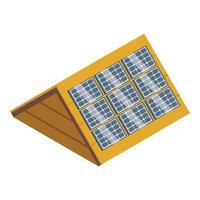 Solar panel roof icon isometric vector. Metal insulation vector