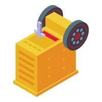 Gold equipment icon isometric vector. Work mine vector