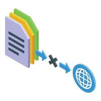 Data service lost icon isometric vector. Internet error vector