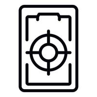 Phone shooter icon outline vector. Online game vector