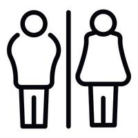 Female gender toilet icon outline vector. Wc restroom vector