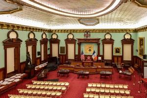 New York City - Mar 29 2017 -  The New York City Council in New York City Hall, the seat of NYC government, located at the center of City Hall Park in the Civic Center area of Lower Manhattan. photo