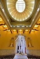 Richmond, Virginia - Feb 19, 2017 -  Monument to George Washington in the rotunda in the Virginia State Capitol in Richmond, Virginia. photo