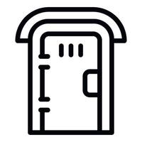 Wash wc icon outline vector. Toilet restroom vector