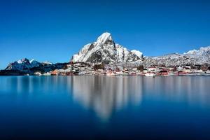 Winter in Reine, Lofoten Islands, Norway. photo