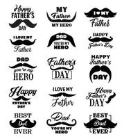 Father Day lettering quotes, vector