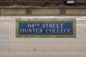 New York City - November 18, 2016 -  Sixty Eighth Street - Hunter College Subway station on the East Side of Manhattan, New York City. photo