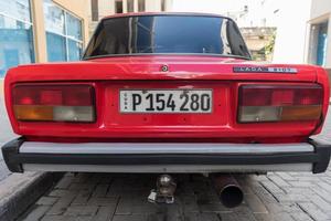 Havana, Cuba - January 8, 2017 -  Russian brand car, Lada in the streets of Old Havana, Cuba. photo