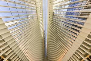 New York, USA - April 16, 2016 -  The Oculus in the World Trade Center Transportation Hub for the PATH in New York City. It is located between 2 World Trade Center and 3 World Trade Center photo