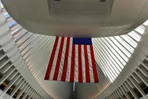 New York, USA - April 16, 2016 -  The Oculus in the World Trade Center Transportation Hub for the PATH in New York City. It is located between 2 World Trade Center and 3 World Trade Center photo