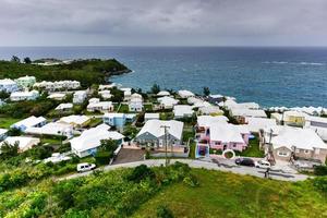 Aerial view of Saint George's Bermuda during the day. photo