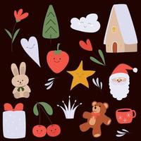 Decoration stickers. Doodle art vector